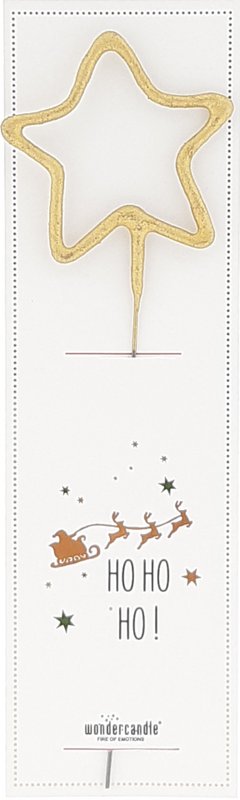 Stern gold HO HO HO! Santa Clause Edition Wondercandle® classic