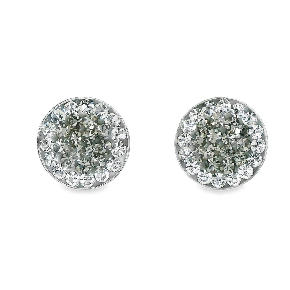 Clous d'oreilles Natalie en argent 925 cristal-diamant noir
