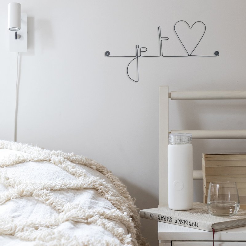 Wire Wall Decoration - Message of love: I love you - Valentine's Day - Mother's Day