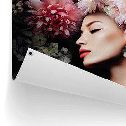 Garden poster Garden poster Woman with flower hat 60x80