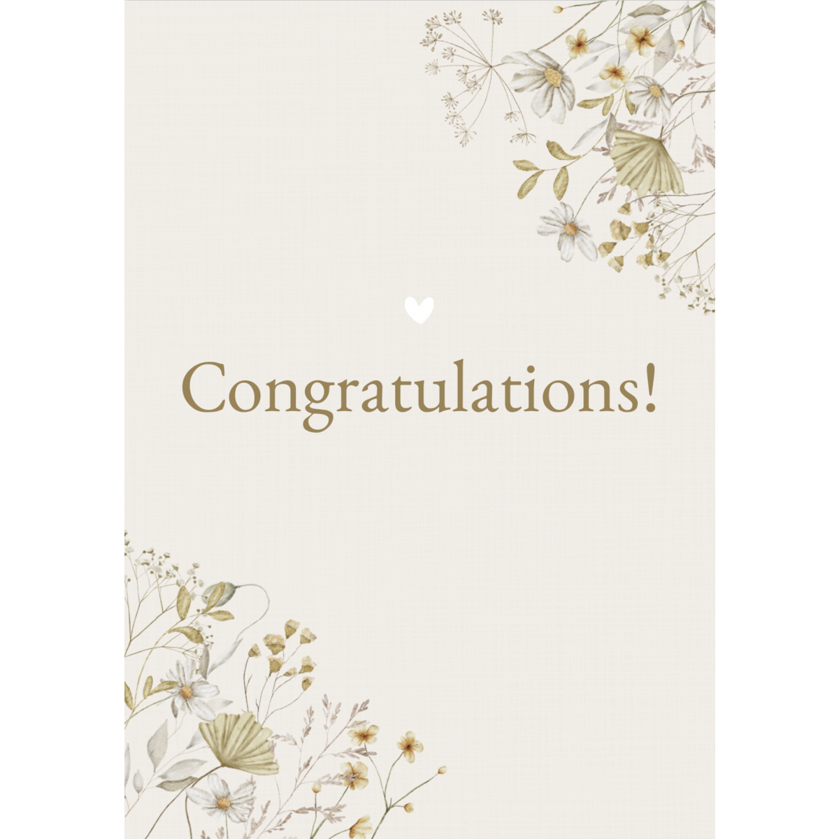 Postcard flowers congratulations