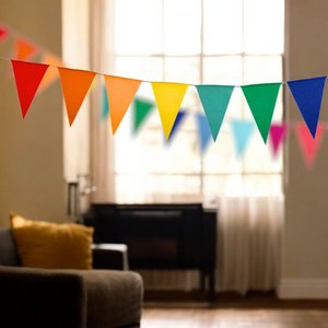 Cotton flags - multicolour - 10 meters of flag line