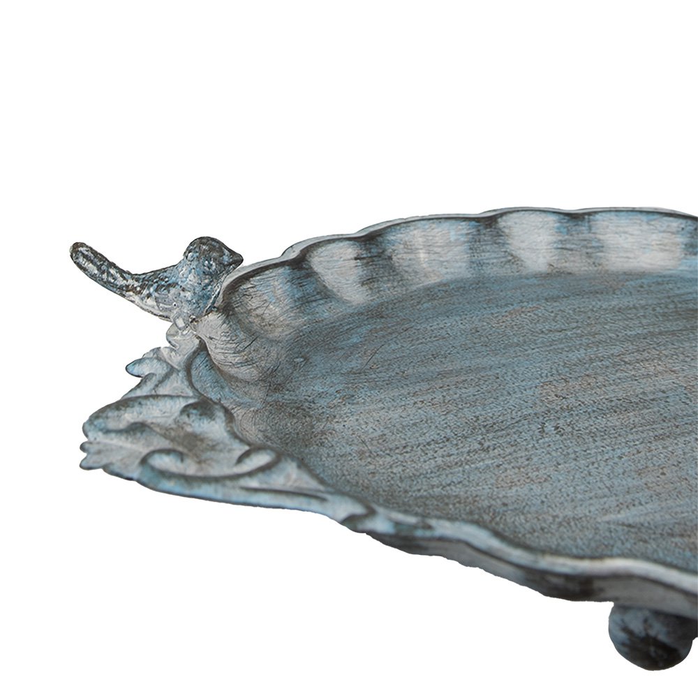 Bird Feeder 37x29x5 cm Blue Iron Birdbath