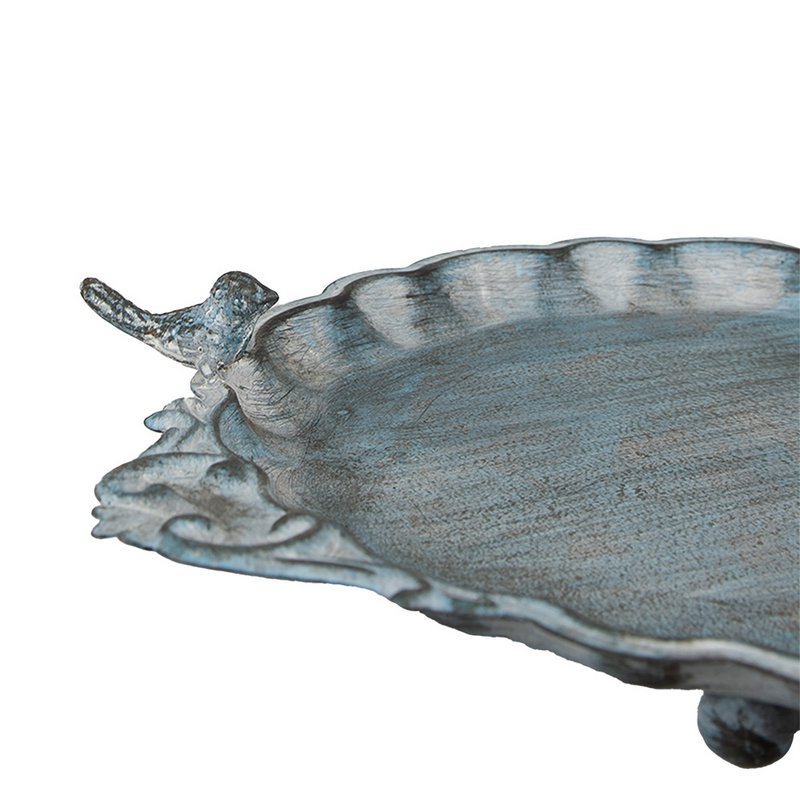 Bird Feeder 37x29x5 cm Blue Iron Birdbath