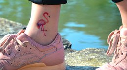 Tatouage éphémère : Flamant rose x5