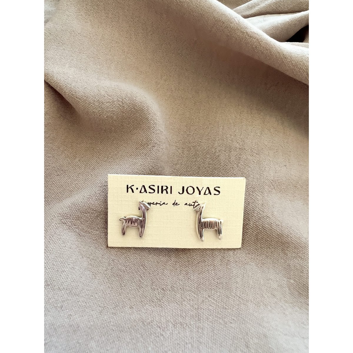KASIRI 950 Silver Handmade Earrings - Llama
