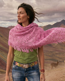 Cashmere scarf LA PAZ hand crocheted triangle