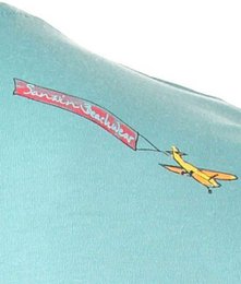 Zielony T-shirt z nadrukiem na piersi