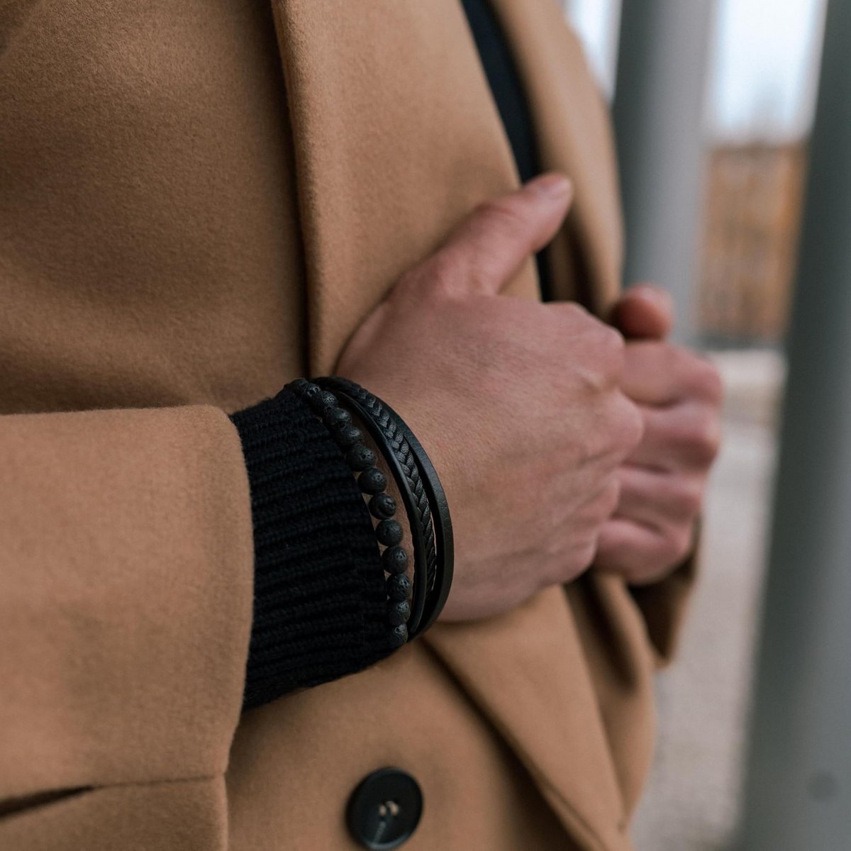 Lederarmband "Stone"