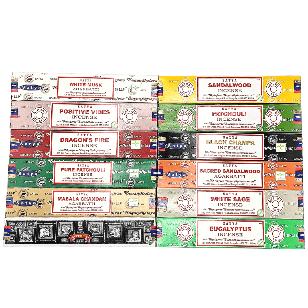 Satya Assorted Pack 7 Incense (12 fragrance) Incense Sticks