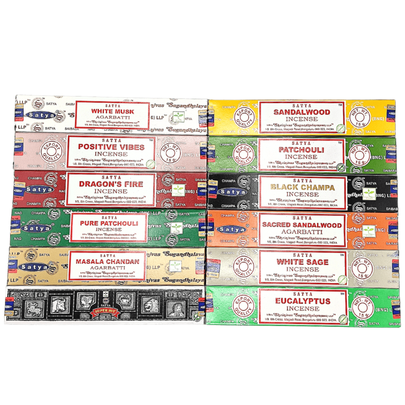 Satya Assorted Pack 7 Incense (12 fragrance) Incense Sticks