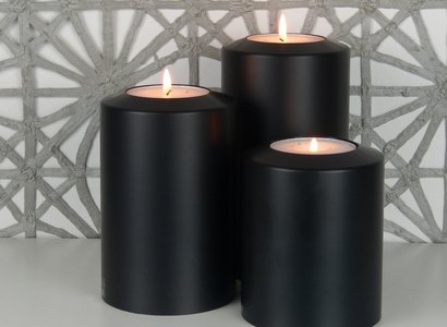 Synd! Tealight Holder Permanent Candle Classic Black ∅ 10 cm