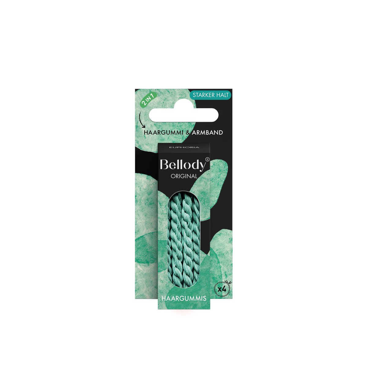Haargummis Mint - Bellody®(4 Stk.) - Stylisch geflochtene Haargummis