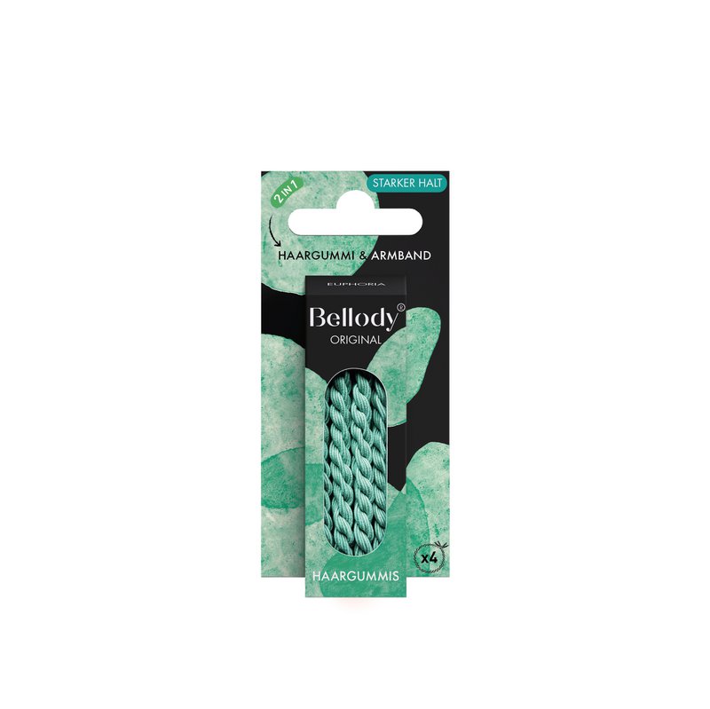 Traccia per capelli Mint - Bellody® (4 pezzi) - Elegante cravatta intrecciata intrecciata