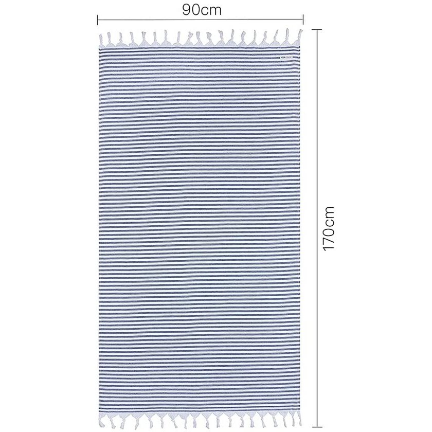 Premium frotté badehåndklæde 100% bomuld 170x90cm marineblå