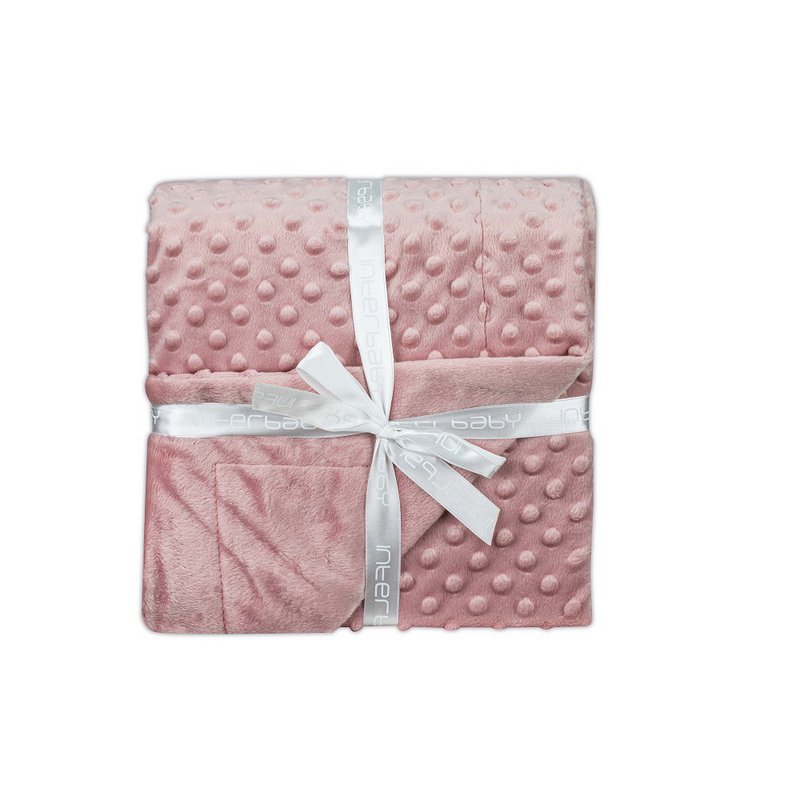COUVERTURE A BULLES - 80 X 110 - POLAIRE CORAIL + DOUDOU 28X17 - MOD. OSITO - ROSE FONCÉ