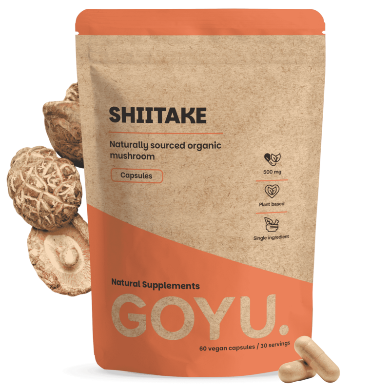 Shiitake Capsules 500 mg Organic -  60 Capsules