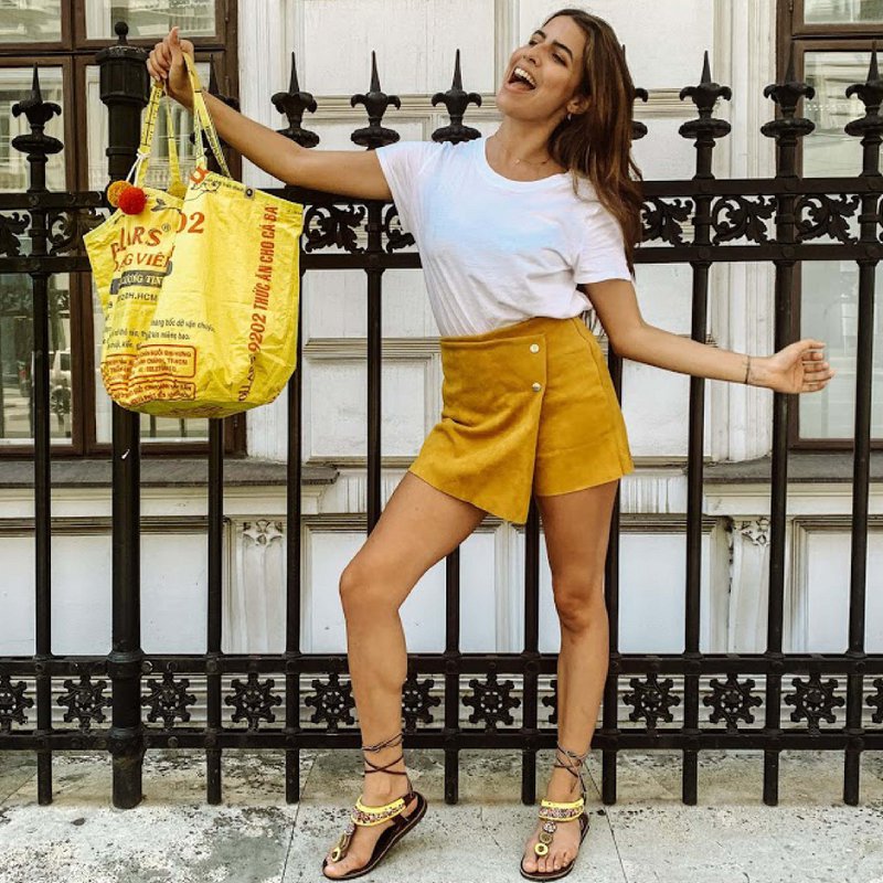 SOULMATE | Upcycelter Shopper in gelb