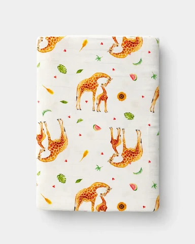 XL Musselin-Stoff-Giraffe – 120 cm