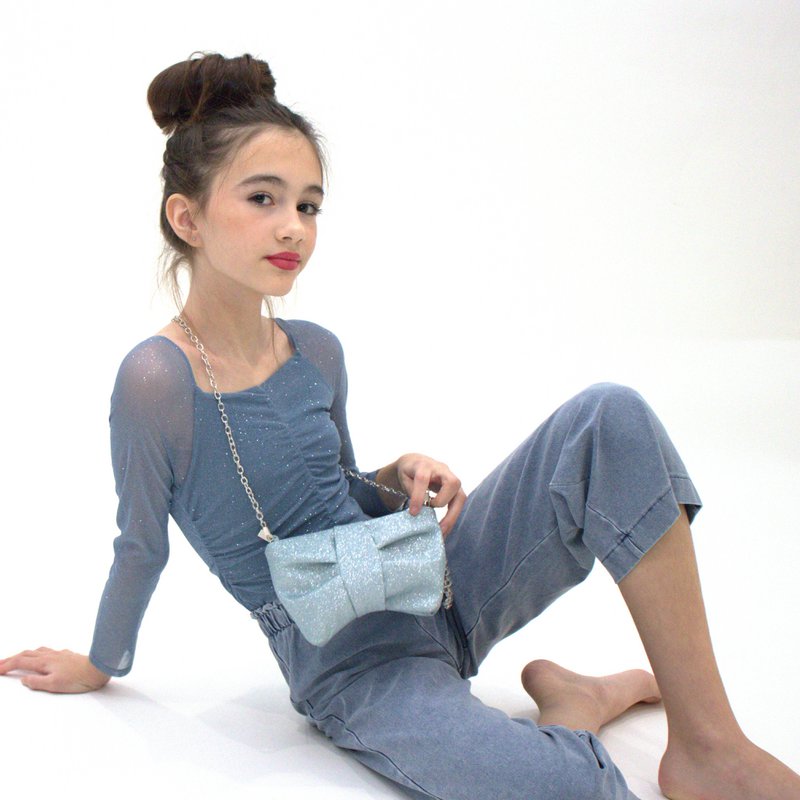 Bolso bandolera infantil - Luna - Mint Glitter