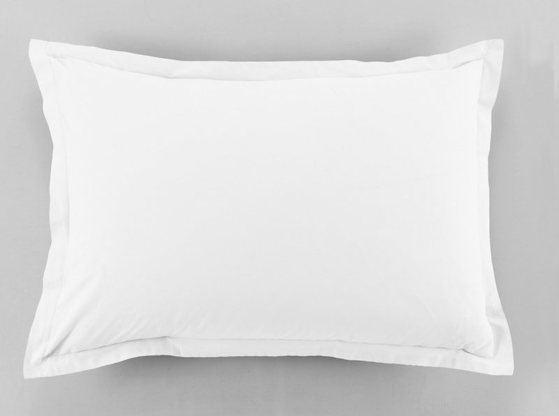 SET VAN 2 KUSSENSLOPEN 50X70CM 100% KATOEN 57DRAAD WIT