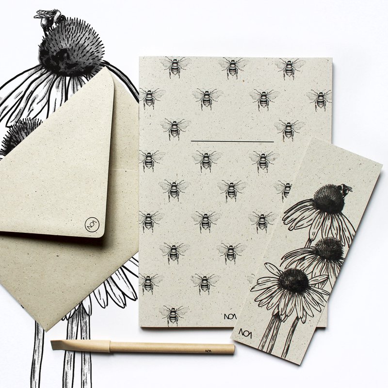 Grass paper bookmark, sun hat