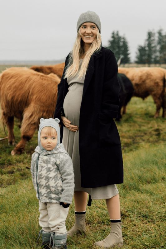TISU maternity & nursing dress, Pale Taupe