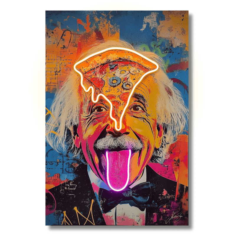 Einstein Pizza Pop | LED vægkunst