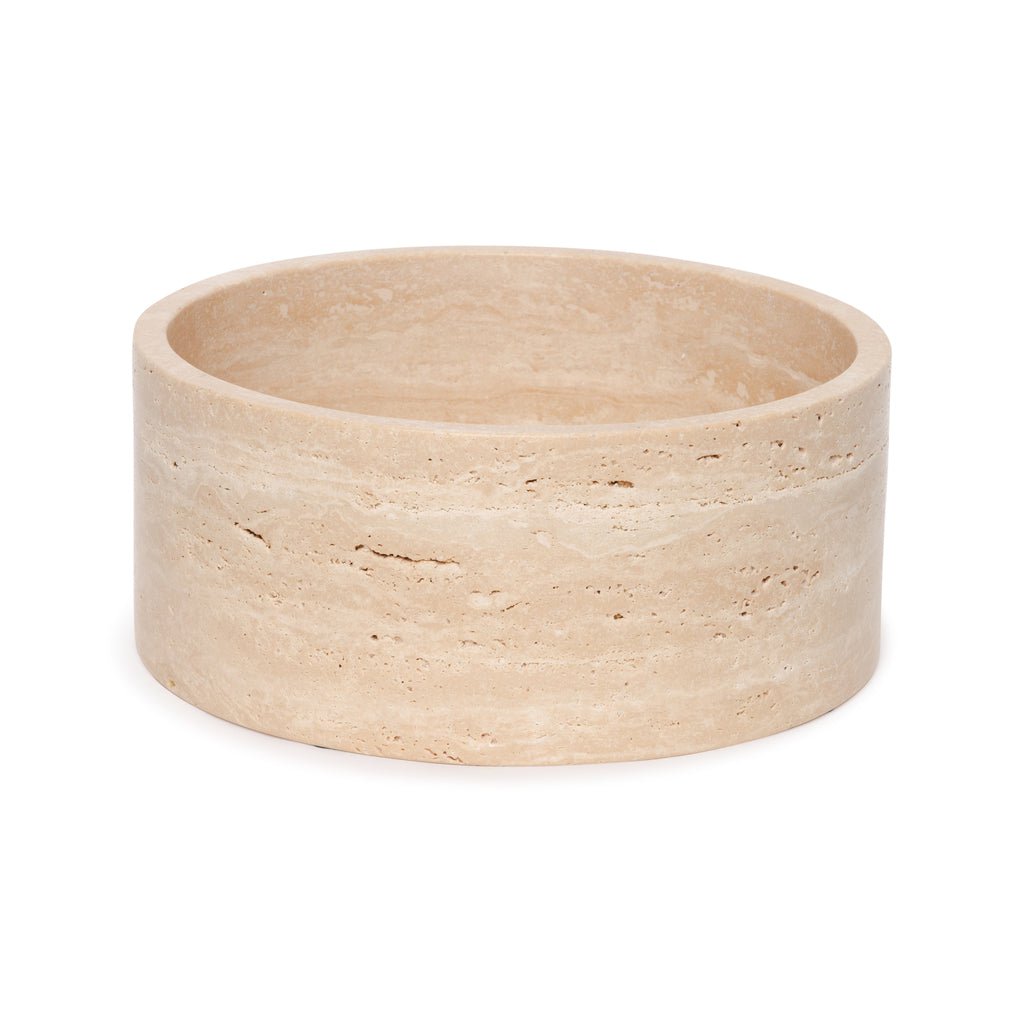 Travertine fruitschaal rond Ø24cm