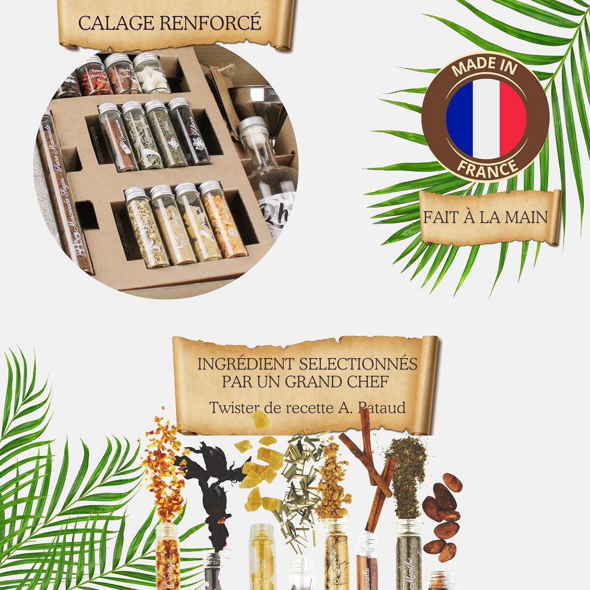 LOUISE & GASTON® Arranged rum preparation and infusion kit - Gift ideas - DIY gift box Surprise tasting - Christmas, Valentine's Day, holidays, birthday - Made in France - Quality ingredients