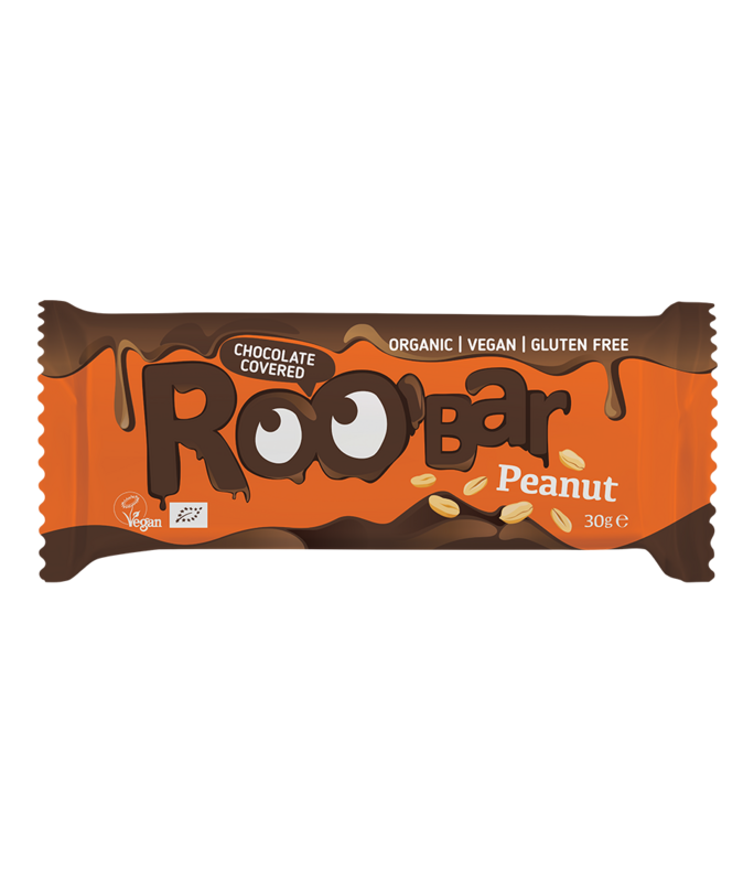 Chocolate Covered Peanut bar ,organic, Roobar, 30g