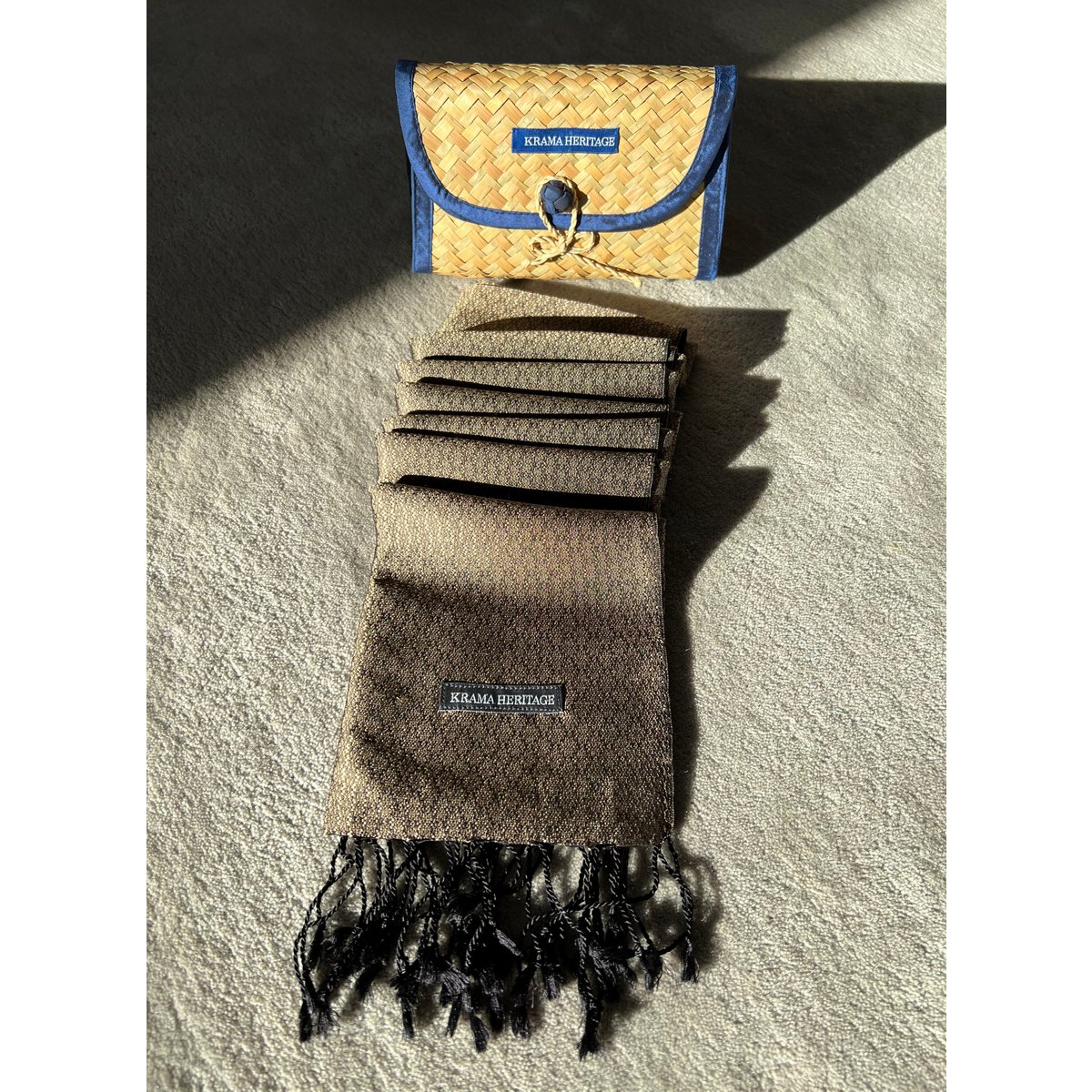 The Jasmin Luxury Topaz Silk Krama - Men