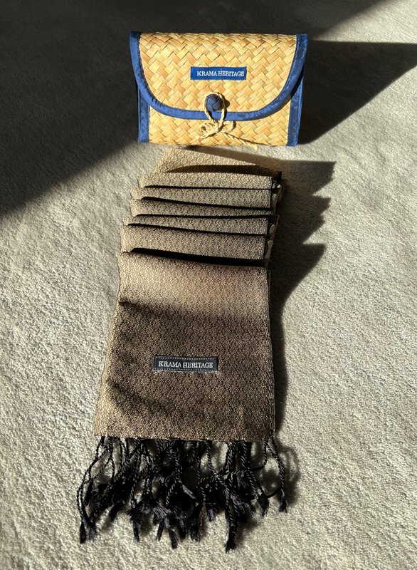 The Jasmin Luxury Topaz Silk Krama - Men