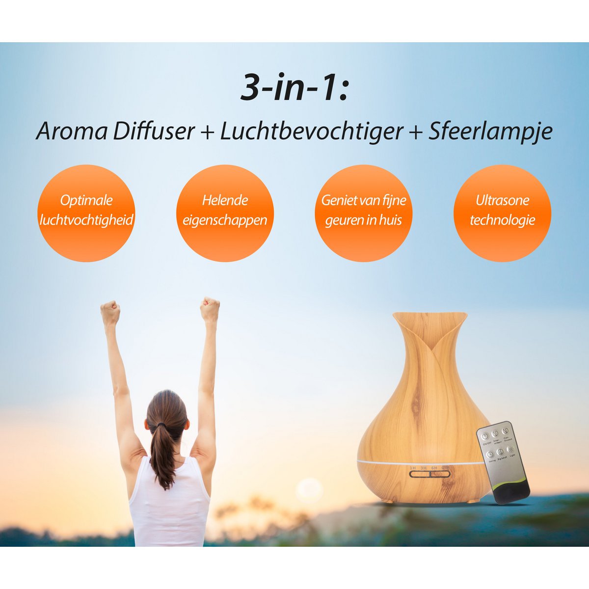 Vitality Pro - Helles Holz - Aroma Diffusor