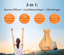 Vitality Pro - Bois clair - Diffuseur d'arômes