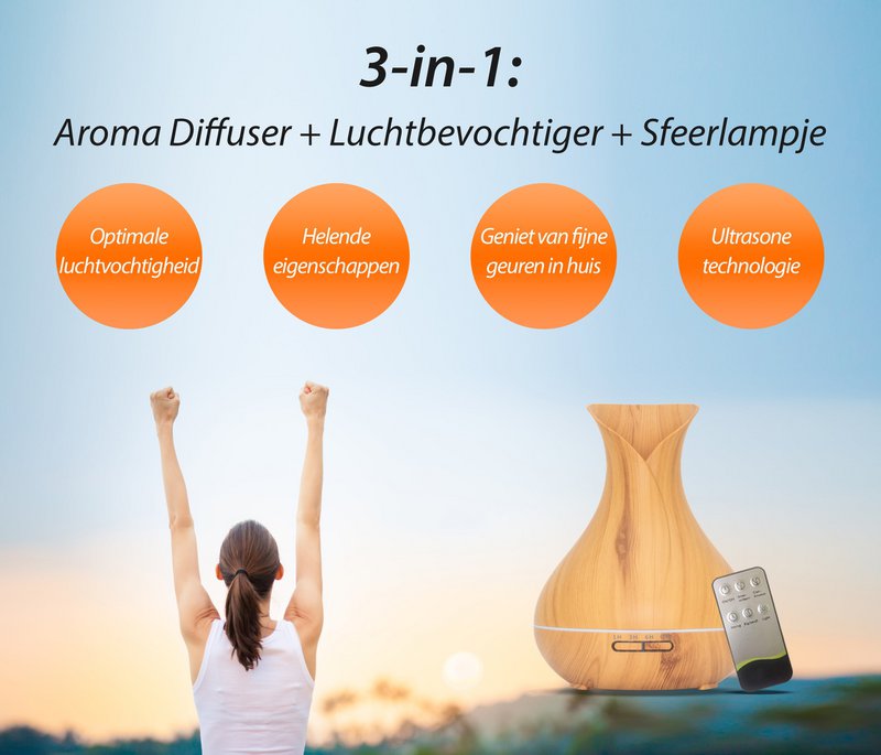 Vitality Pro - Bois clair - Diffuseur d'arômes