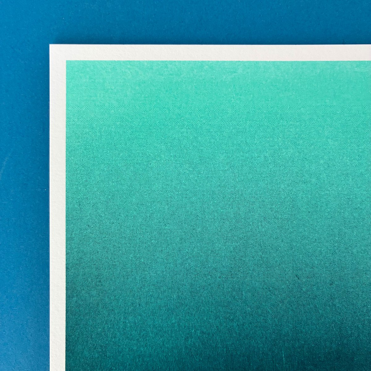 Pocztówka Riso Gradient miętowo-turkusowy, risografia, DIN A6