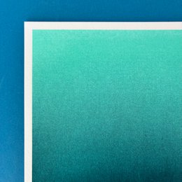 Riso Postkarte Gradient Mint/Teal, Risographie, DIN A6