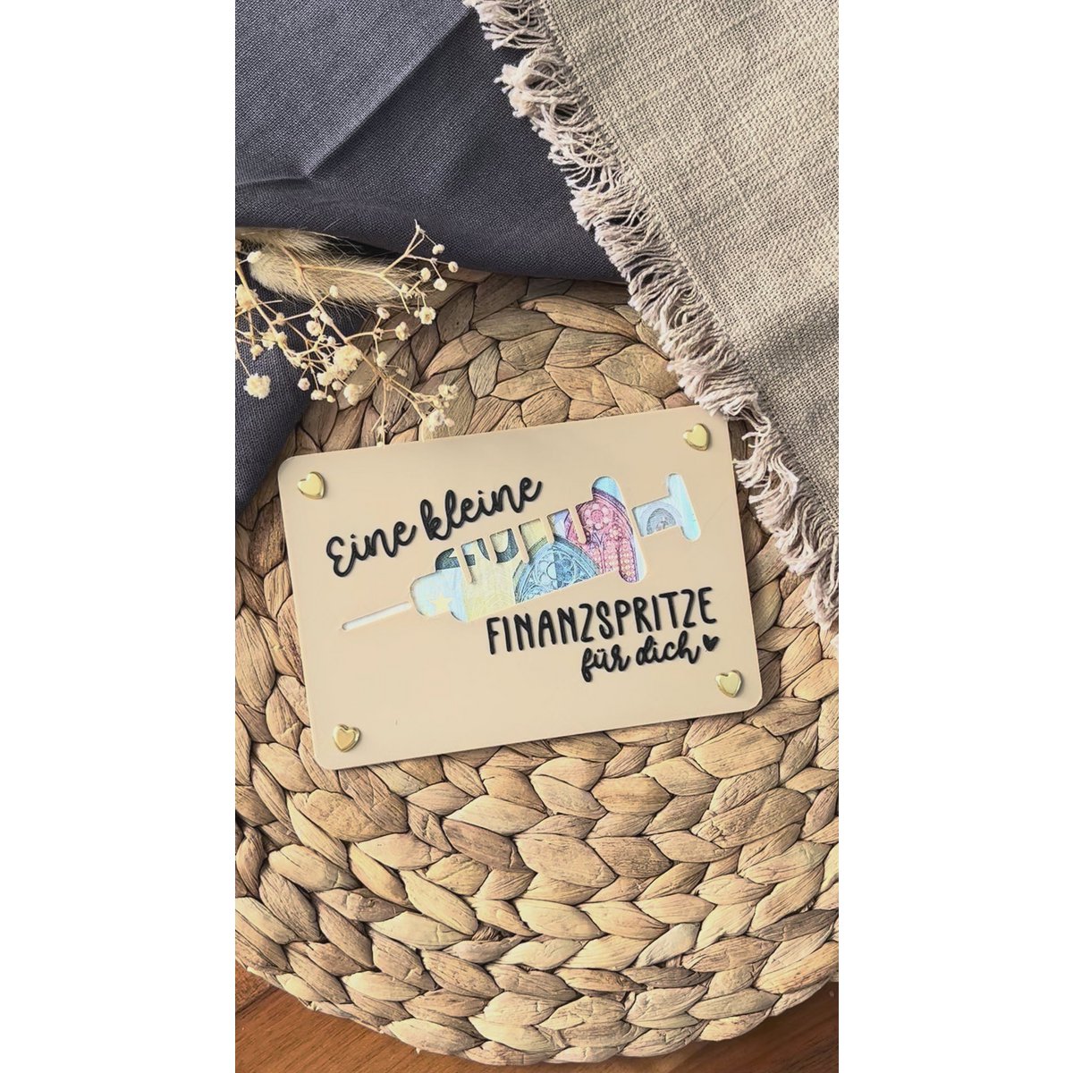 Money gift card - creative packaging for money gifts - financial injection, thank you & gift idea Thank you financial injection