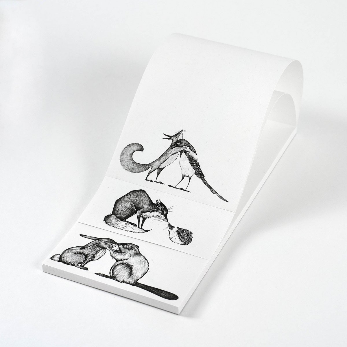 Notepad – cuddly toys trio