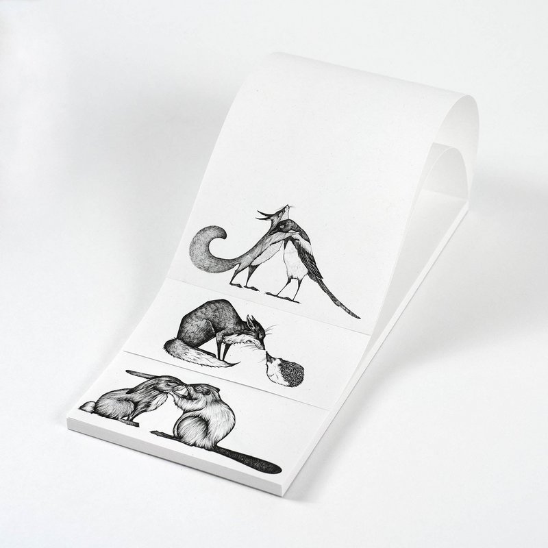 Notepad – cuddly toys trio