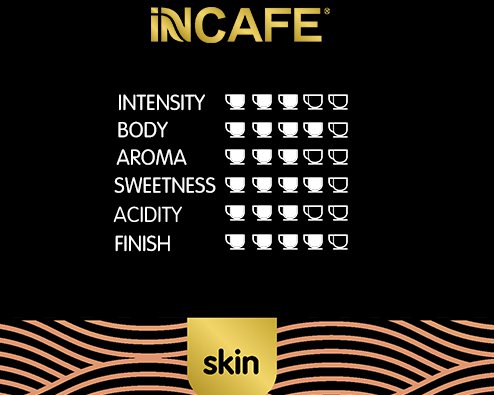inCAFE SKIN espresso kaffe, 25 Nespresso komp. kapsler