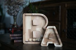 Große hölzerne Sparschwein, Brief Sparschwein, Brief Münzbox, Holz Brief Sparschwein, PiggyBank