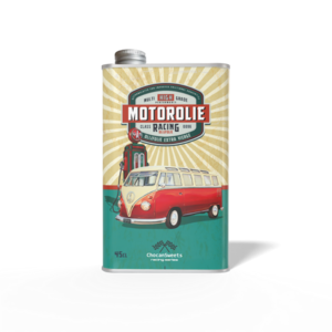 Can of motor oil VW van olive oil extra virgin, 45cl