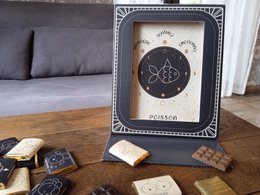 ASTROLOGY CHOCOLATES -BLACK- PHOTO FRAME PACKAGING © + CARD