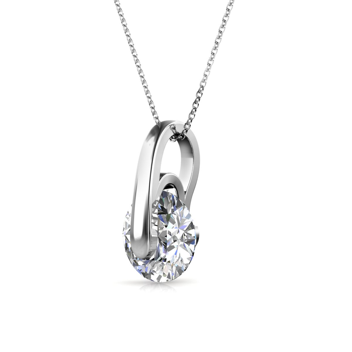 Pendentifs Classy - Argenté et Cristal
