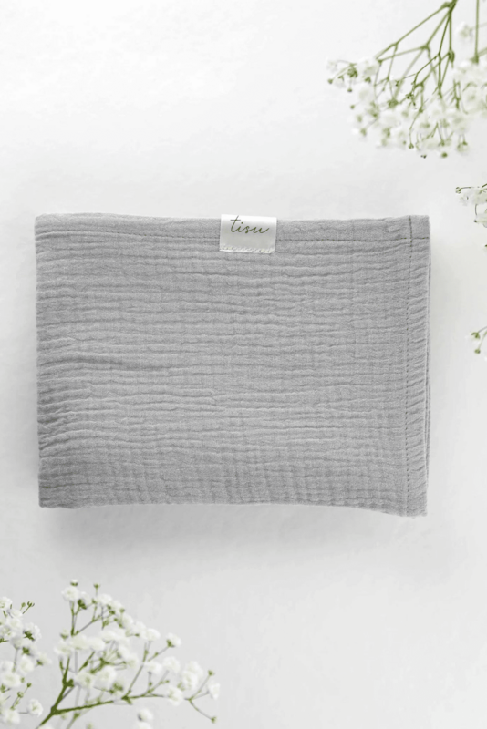 TISU muslin sæt, Redwood + Taupe + Silver Grey