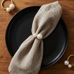 Rond de serviette - Or Perle