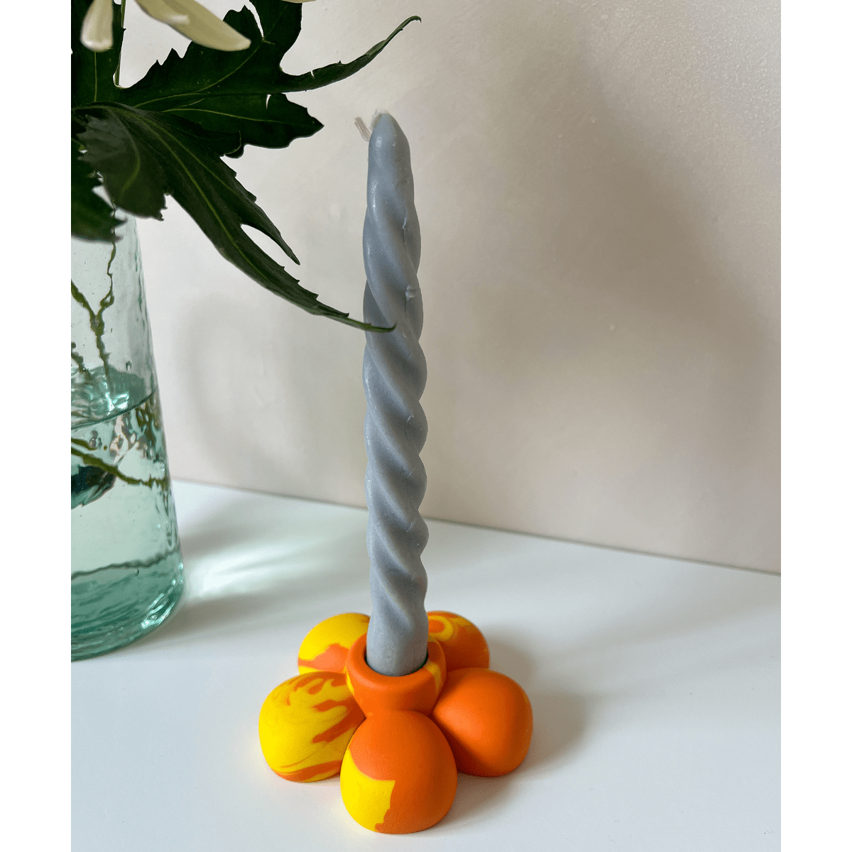 Peony Candle Holder - Swirl