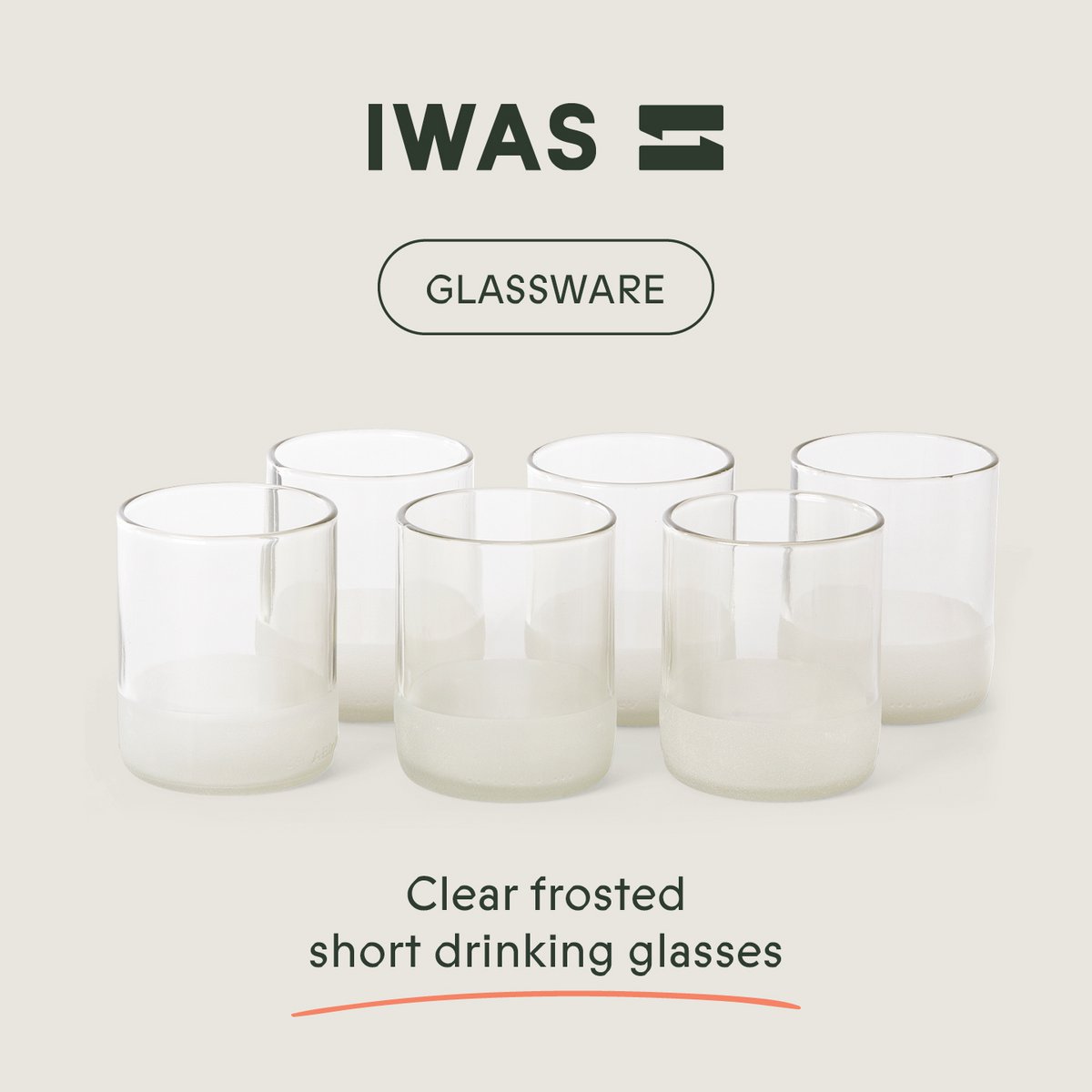 Drikkeglas Klar - Kort (sæt med 6)